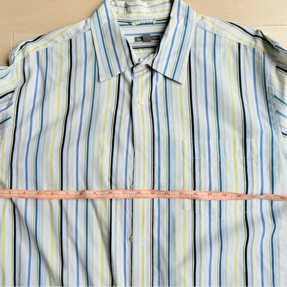 GAP Men's Striped Shirt in Yellow and Blue - Picture 7 of 7